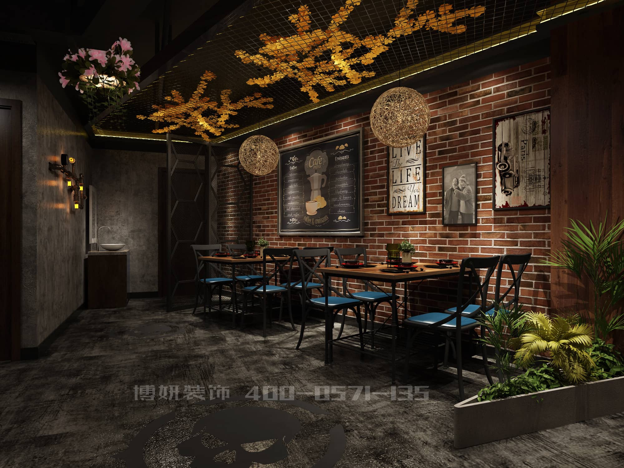 杭州餐廳裝修,杭州烤魚(yú)店裝修,烤魚(yú)店裝修